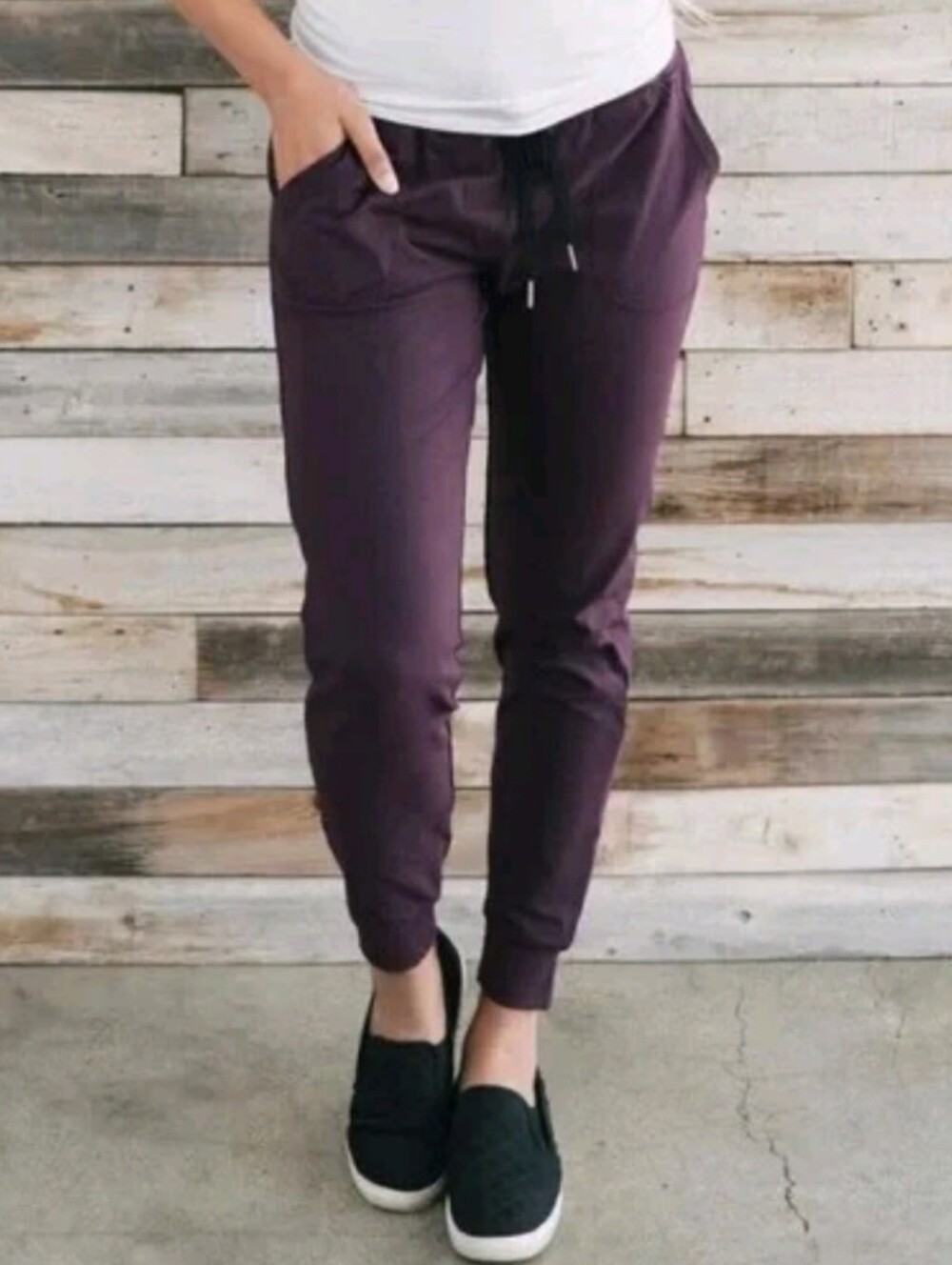 Zyia Active Unwind Plum Joggers Athleisure Everyday Wear /Medium